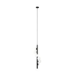 Suspension design noir mate avec 6 boules en verre
