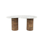 Table basse peli ? marbre et bois, forme organique Table basse peli ? marbre et bois, forme organique