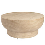 Table basse ronde noble zuiver effet pierre beige