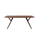 Table � manger en bois 180x90cm - malaya couleur bois fonc� dutchbone