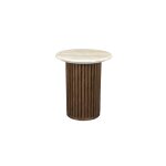 Table ronde arda dutchbone - bois et pierre naturelle