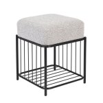 Tabouret milou carr tissu