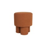 Tabouret rond en tissu bouclette 40cm - marcos - boite  design