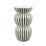 Vase en c�ramique rayure contrast�e verticale zebra