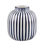 Vase en c�ramique rayure verticale zebra