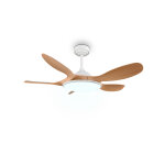 Ventilateur plafond flen led ? design bois et blanc