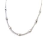 Promo - 10%, altesse [m7177] - collier argent  billes  - 6 mm