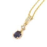 Promo - 11%, altesse [l2929] - collier plaqu or  scarlett  saphir