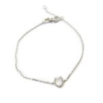 Promo - 13%, les trsors de lily [n6976] - bracelet argent  fer  cheval  blan. . .