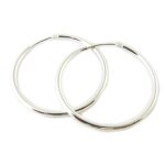 Promo - 14%, les trsors de lily [p1680] - croles argent  simplicit  - 30 mm. . .