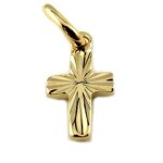 Promo - 15%, les tr�sors de lily [n6951] - pendentif plaqu� or  croix  dor�