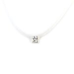 Promo - 18%, les trsors de lily [m7267] - collier cable  essentiel  blanc