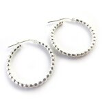 Promo - 19%, les trsors de lily [m8982] - croles argent  billes  2. 5 cm 2 mm
