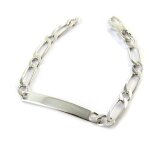 Promo - 19%, les trsors de lily [n5311] - gourmette argent  identit  20 cm 6. . .