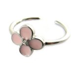 Promo - 20%, bague argent enfant  flora  rose (rhodi)