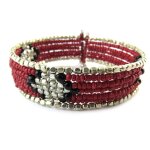 Promo - 20%, les trsors de lily [n8245] - bracelet crateur  katmandou  rouge. . .