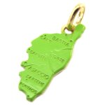 Promo - 24%, altesse [p2591] - pendentif plaqu or  corsica  vert dor - corse. . .