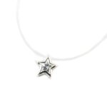 Promo - 24%, les tr�sors de lily [n9257] - collier argent  etoile  blanc