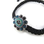 Promo - 27%, les trsors de lily [n0739] - bracelet shamballa  sissi  bleu tur. . .