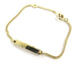 Promo - 29%, les tr�sors de lily [m8869] - gourmette plaqu� or  bambino  dor�