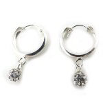 Promo - 29%, les trsors de lily [n0326] - croles argent  sissi  blanc (5 mm)