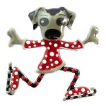 Promo - 29%, les tr�sors de lily [p5958] - broche cr�ateur  lilipoupettes  (ch. . .