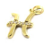 Promo - 31%, les trsors de lily [m8766] - pendentif plaqu or  lettre h  blan. . .