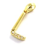 Promo - 31%, les trsors de lily [m8952] - pendentif plaqu or  lettre l  blan. . .