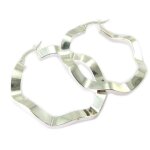 Promo - 31%, les tr�sors de lily [p2383] - cr�oles argent  lola  - 35 mm 4 mm . . .