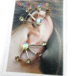 Promo - 33%, les tr�sors de lily [n1112] - clips contours de lobes  cristal  a. . .