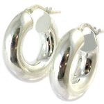 Promo - 33%, les trsors de lily [p1677] - croles argent  femina  - 2 cm 5 mm