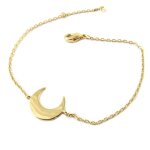 Promo - 34%, les trsors de lily [p1971] - bracelet plaqu or  lune  dor