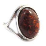 Promo - 35%, bague argent  inspiration  ambre (rhodi)