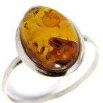 Promo - 37%, bague argent inspiration ambre (rhodié) - 14 mm Promo - 37%, bague argent inspiration ambre (rhodié) - 14 mm