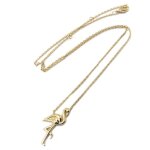 Promo - 4%, les trsors de lily [p4365] - collier plaqu - or  flamand rose  dor. . .