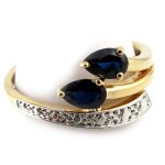 Promo - 40%, bague plaqué or &scarlett saphir Promo - 40%, bague plaqué or &scarlett saphir