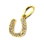 Promo - 40%, les trsors de lily [n5331] - pendentif plaqu or  fer  cheval  . . .