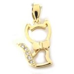 Promo - 42%, les trsors de lily [k6625] - pendentif plaqu or  chat beaut