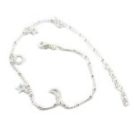 Promo - 44%, les trsors de lily [p1713] - chane cheville argent  dans la lun. . .
