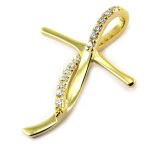 Promo - 45%, les trsors de lily [n3762] - pendentif plaqu or  croix puret  . . .