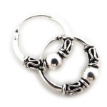 Promo - 50%, les tr�sors de lily [j3880] - cr�oles argent  thai  1. 4 cm 3 mm