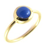 Promo - 55%, bague plaqué or princesse opale bleu doré Promo - 55%, bague plaqué or princesse opale bleu doré