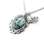 Promo - 55%, les trsors de lily [n1659] - collier crateur  tour eiffel  bleu. . .