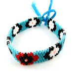 Promo - 59%, les trsors de lily [n1181] - bracelet ethnique  navajos  bleu rouge