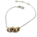 Promo - 6%, altesse [p0555] - bracelet argent  bagues eternelles  tricolore