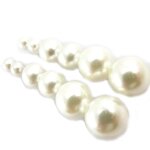 6 paires de boucles  perla  ivoire
