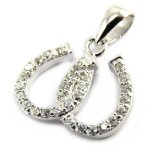 Promo - 68%, les tr�sors de lily [m1707] - pendentif argent  fer � cheval  blanc