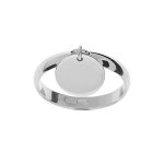 Alliance argent rhodi demi jonc 3mm avec rondelle