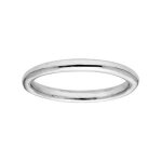 Alliance argent rhodi� fil rond massif 2, 5mm