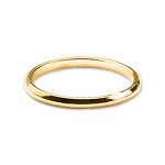 Alliance demi jonc 2mm plaqu or